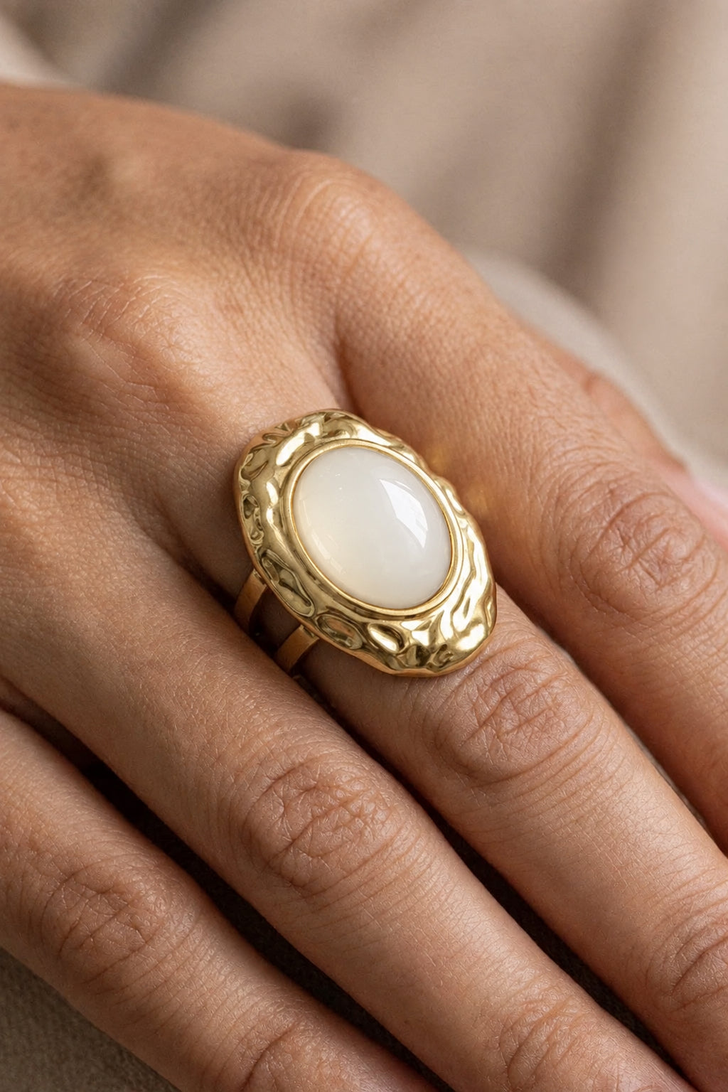 Isabel Hammered Statement Ring