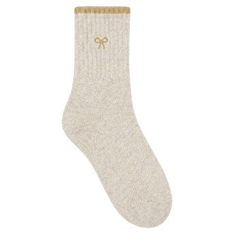 Ribbed Bow Crew Socks
