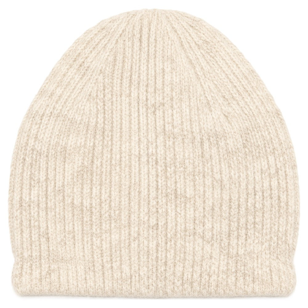 Winter White Ribbed Knit Beanie