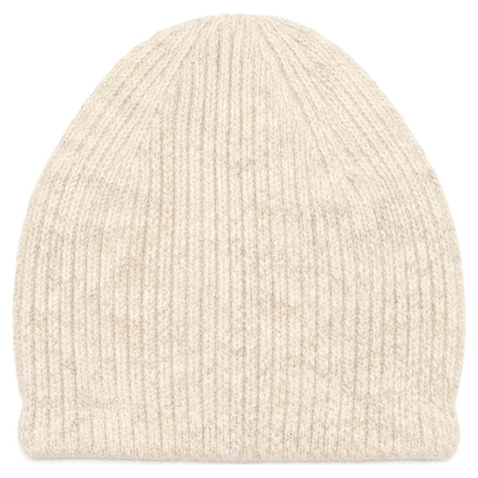 Winter White Ribbed Knit Beanie