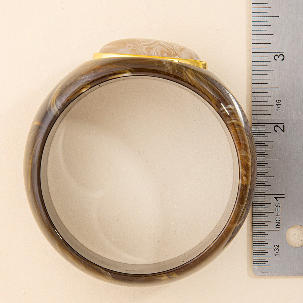 Morocco Marbled Wide Bangle Bracelet