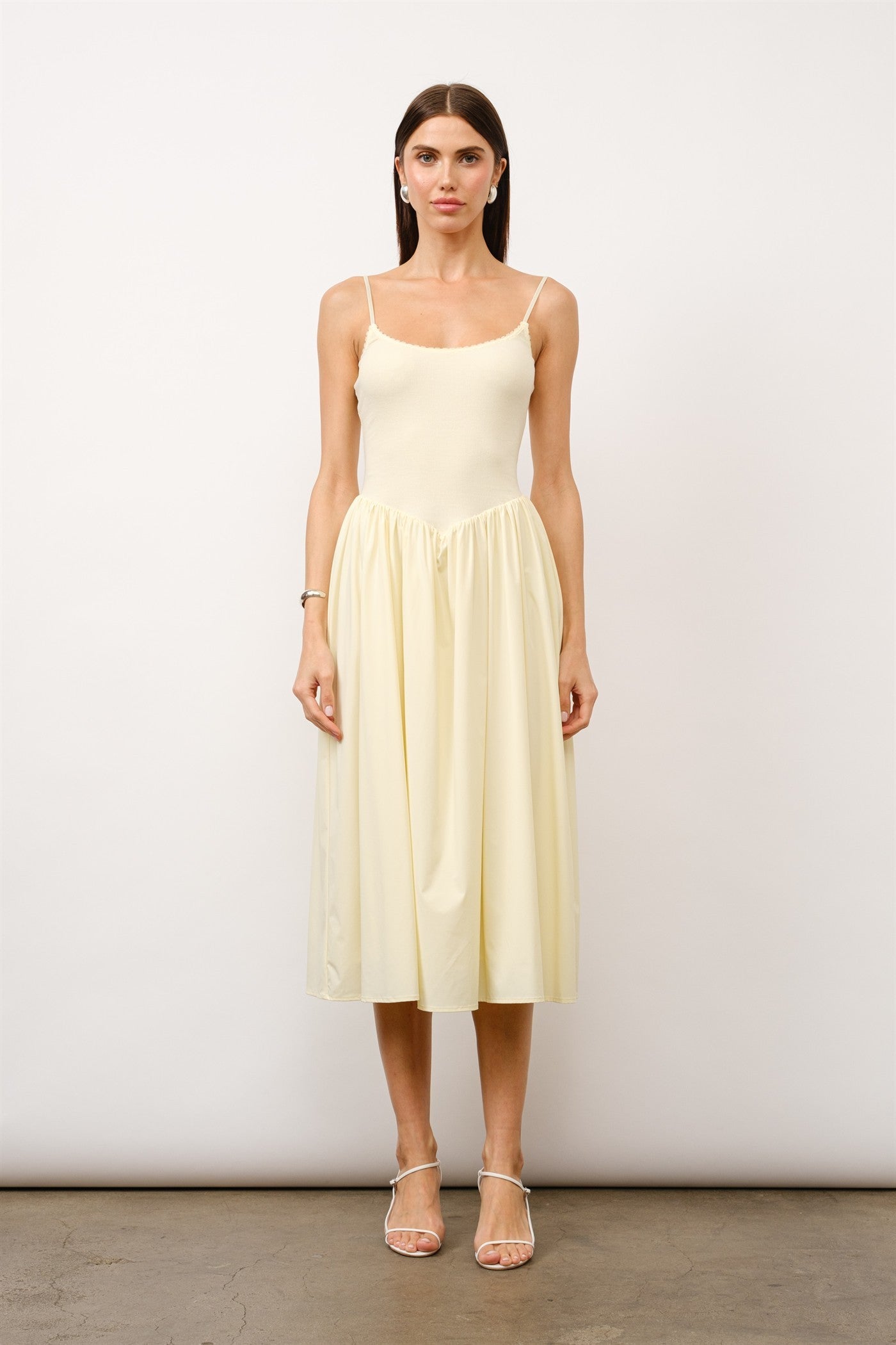 Loucia Yellow Midi Dress