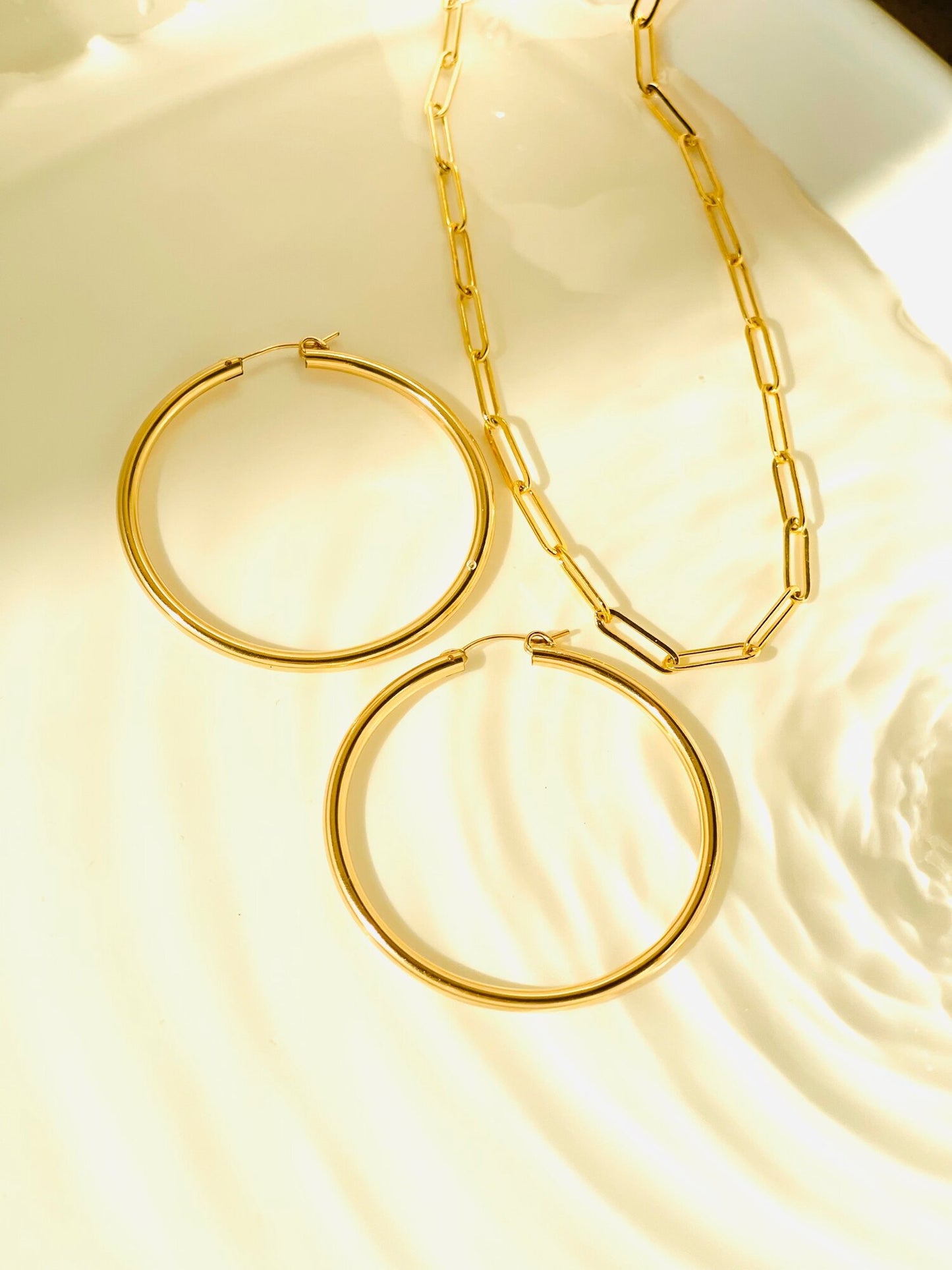 Luna Large Hoops