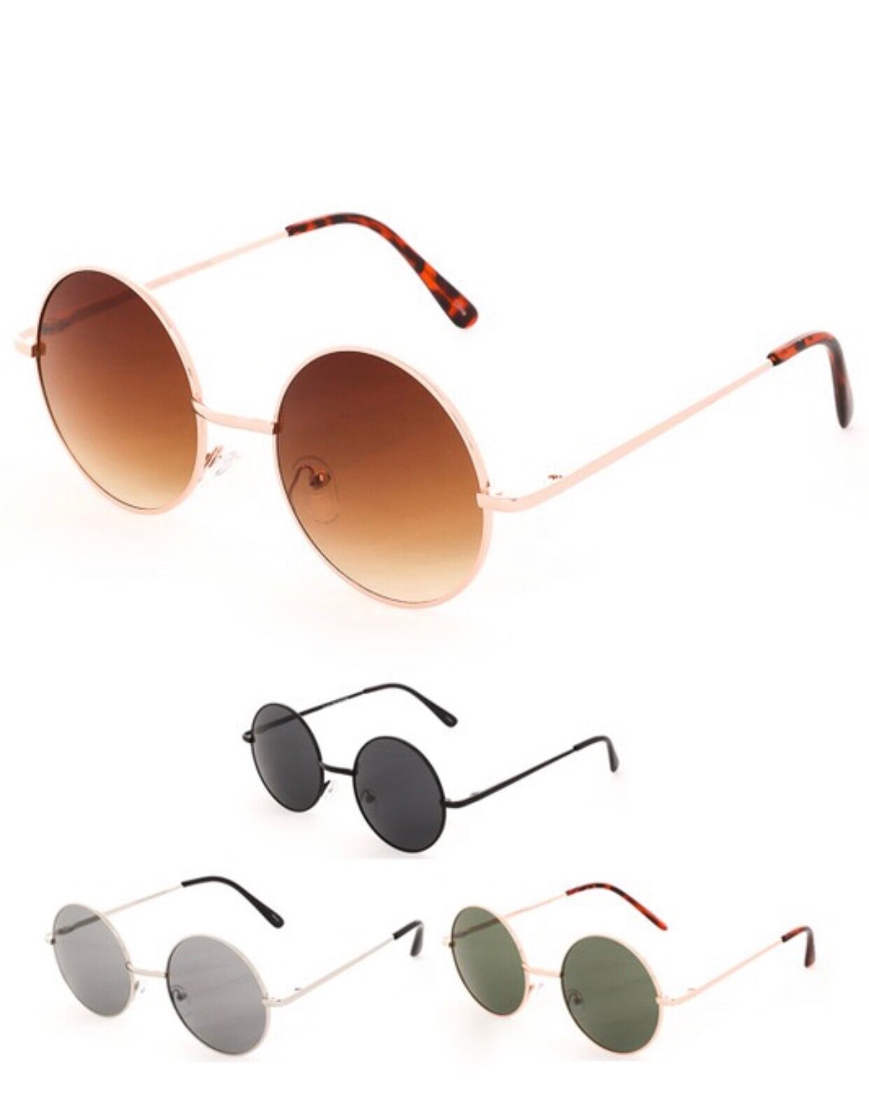 Round Sight Retro Sunglasses