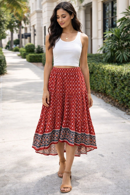 Fireflower Midi Skirt