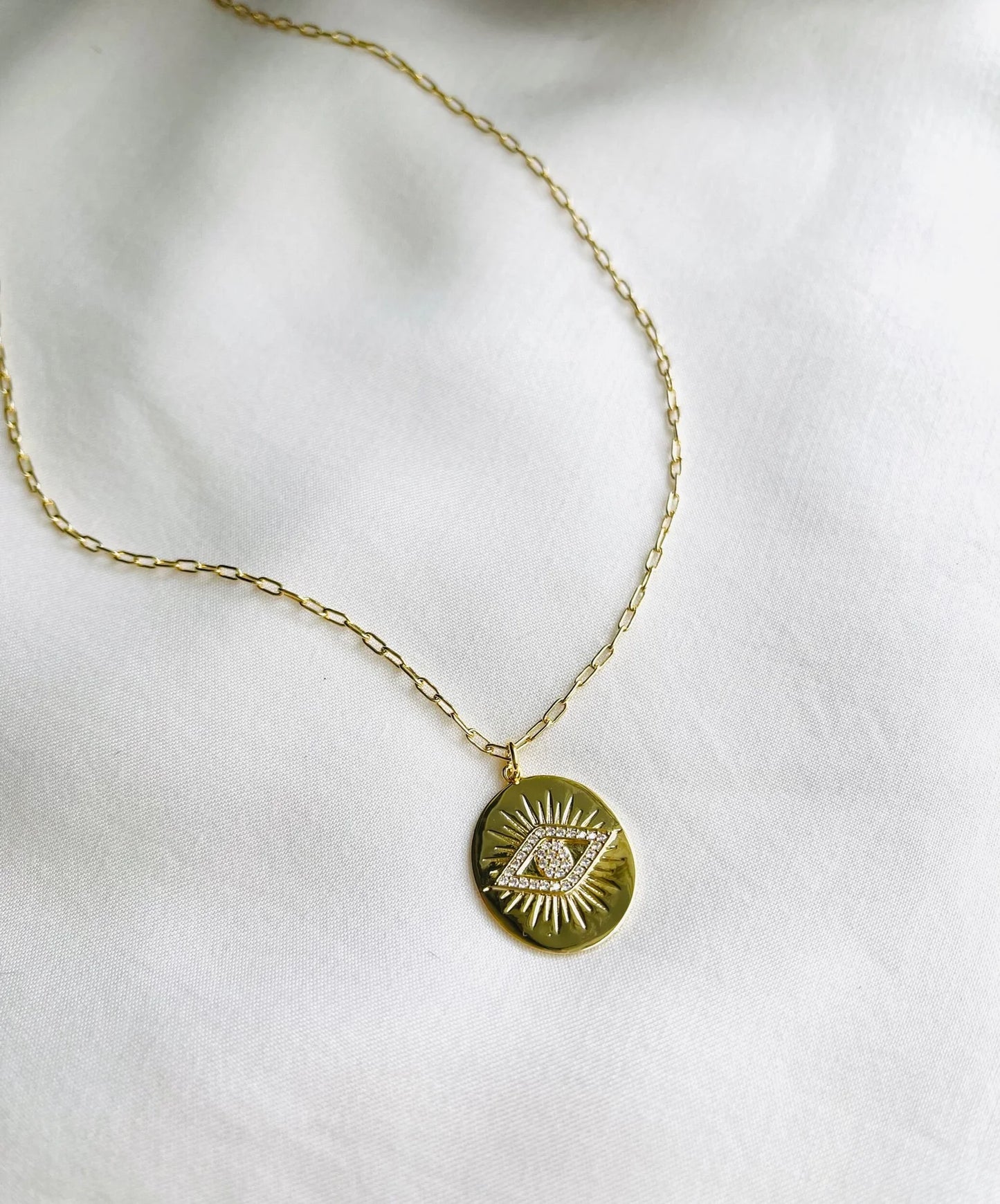 Evil Eye Coin Necklace