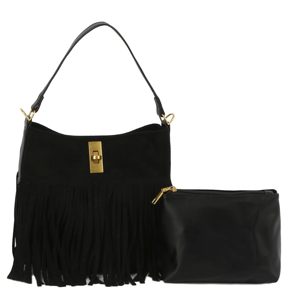 Desert Fringe Bucket Bag