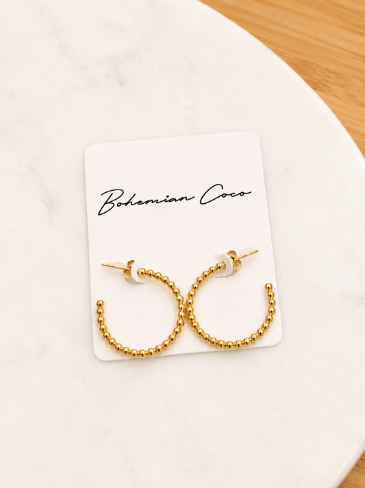 Brielle Beaded Hoops