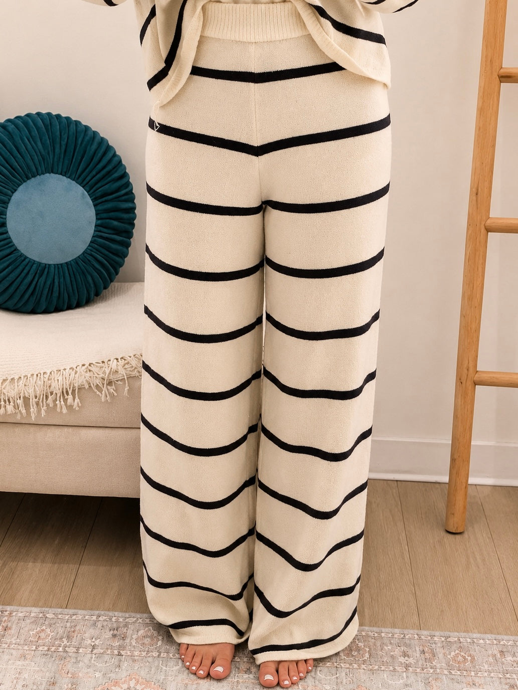 Signature Stripe Wide Leg Sweats