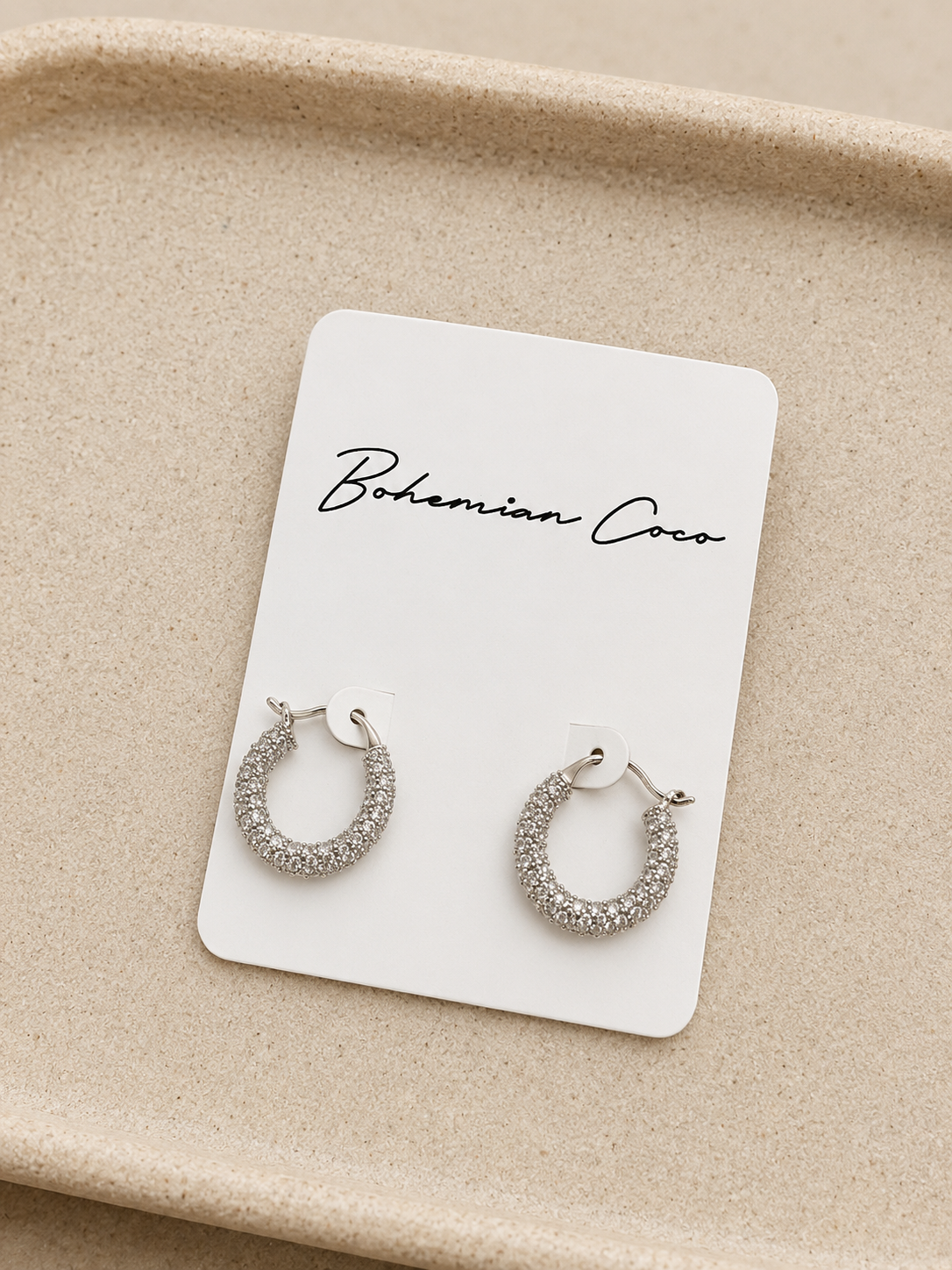 Misty Silver Hoops