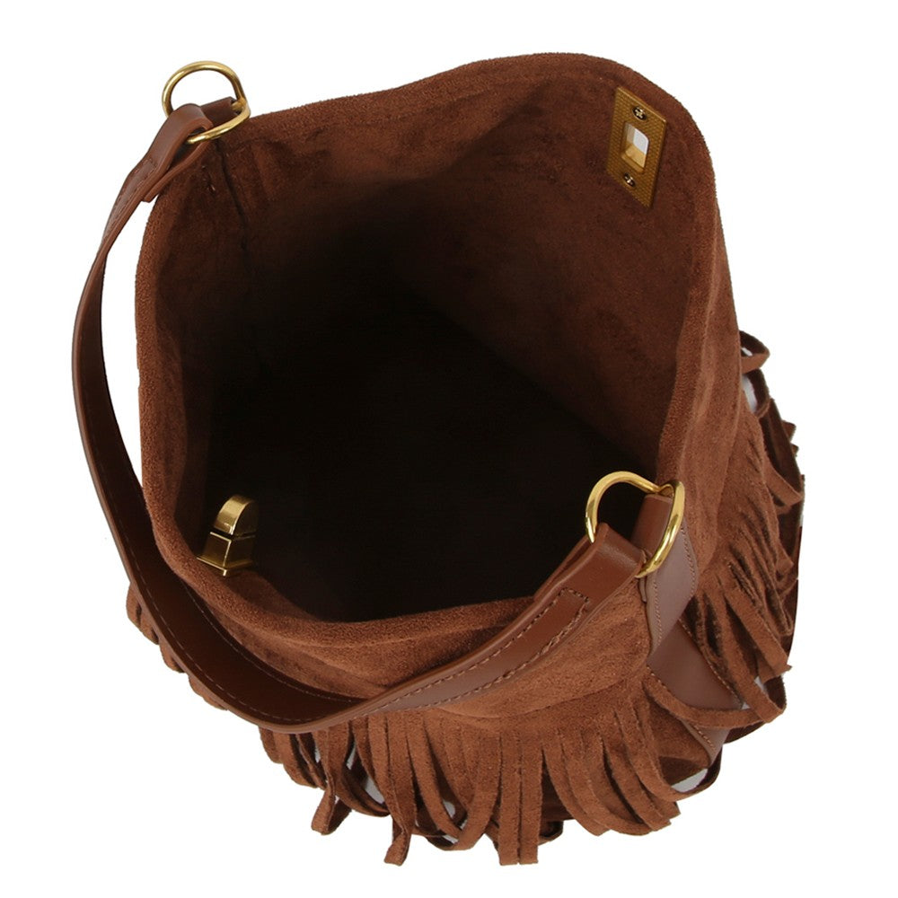 Desert Fringe Bucket Bag