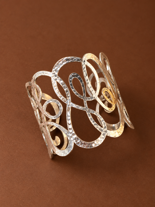 Silver Vine Vintage Cuff Bracelet