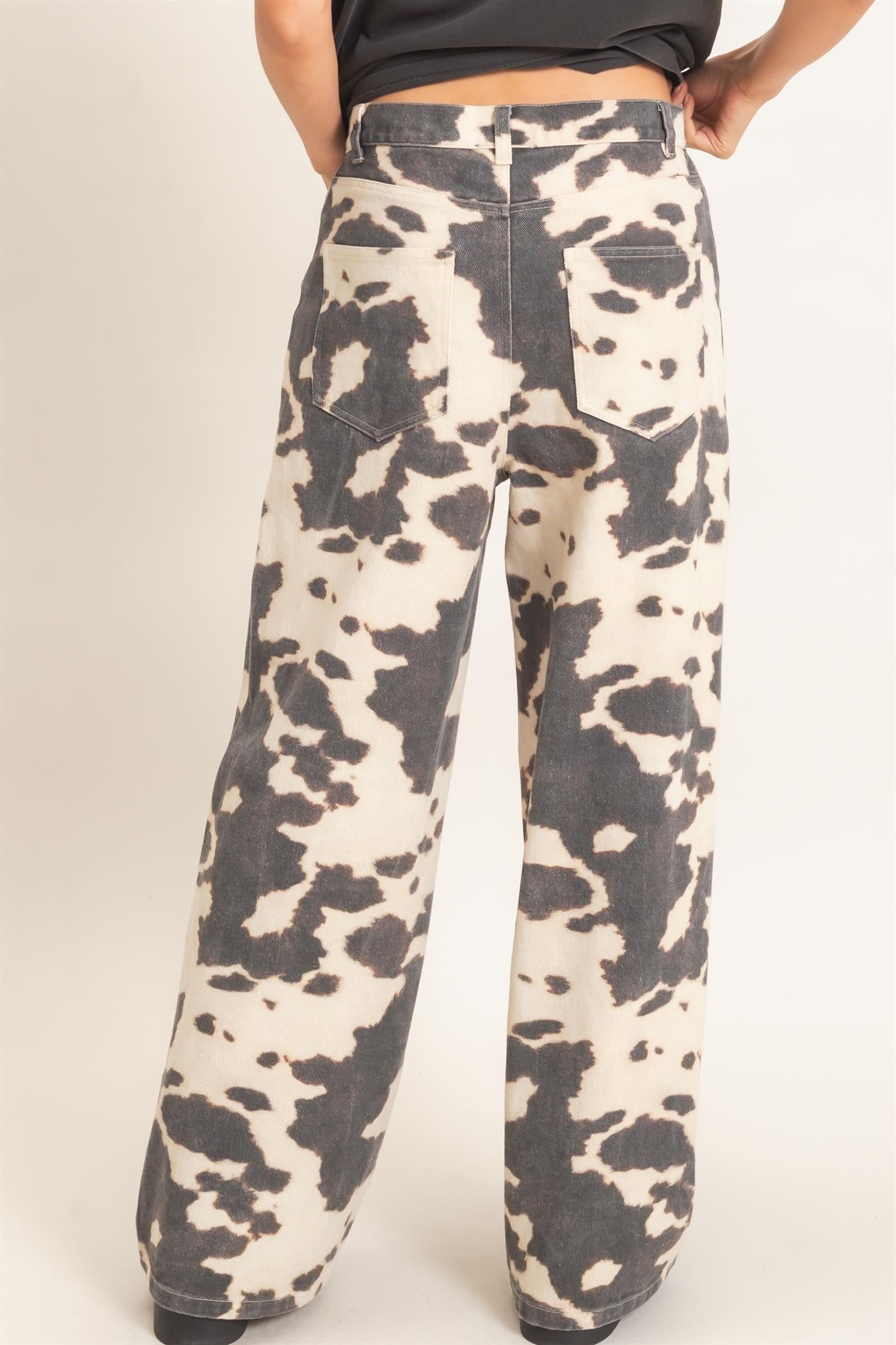 Moo-dy Cow Print Jeans