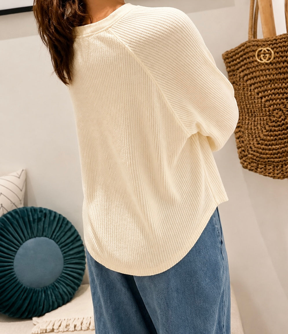 Willow Henley Waffle Top