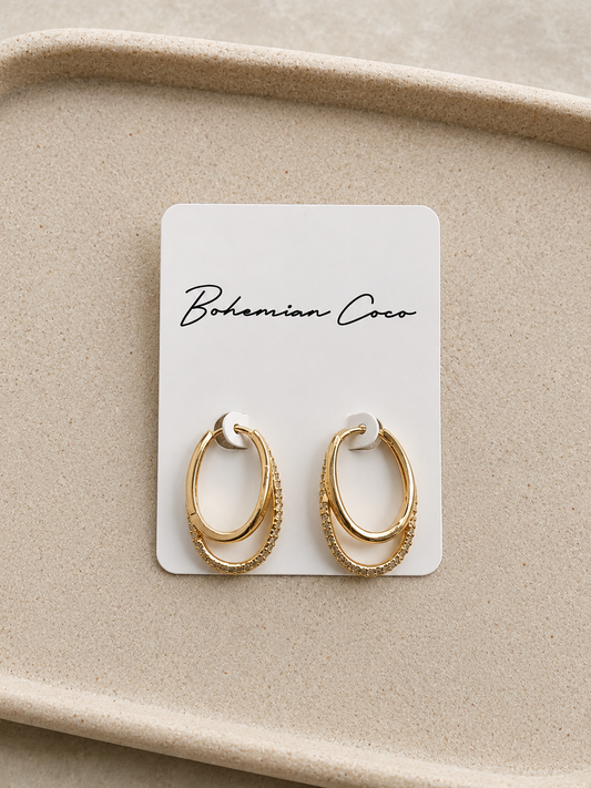Opaline Double Hoop Earrings
