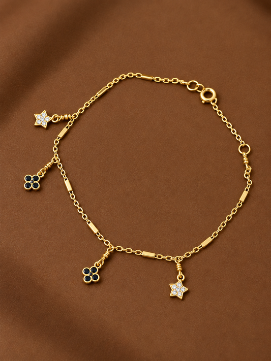 Starlight Clover Anklet