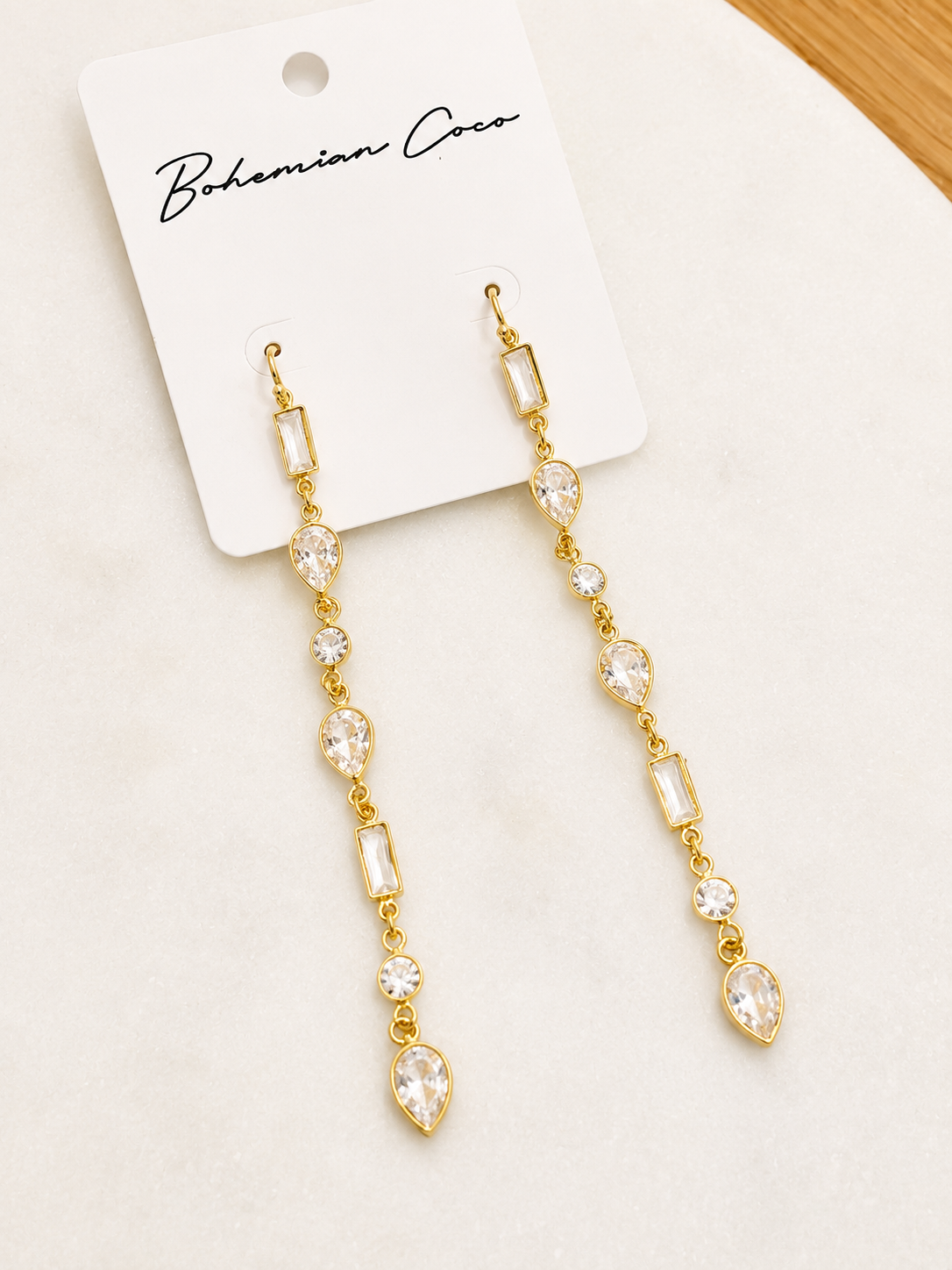 Elodie Rhinestone Dangle Earrings