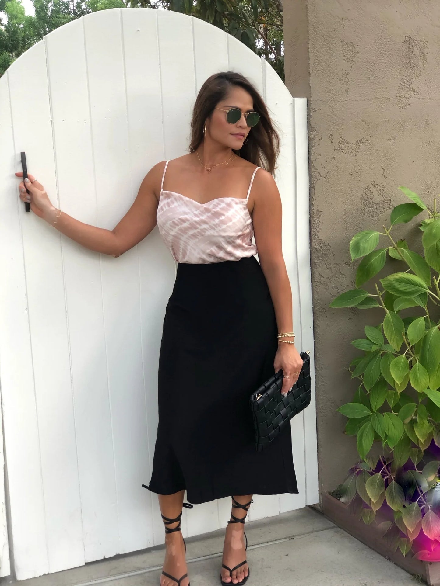 Just My Type Satin Midi Skirt