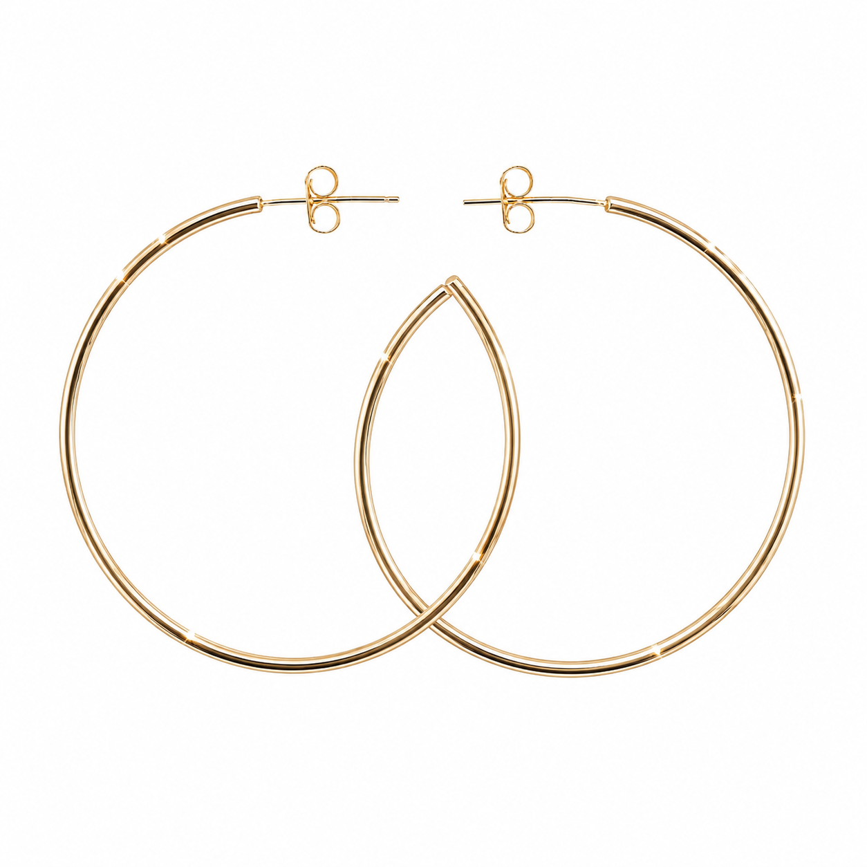 14k Gold Dipped 60mm Hoop Earring