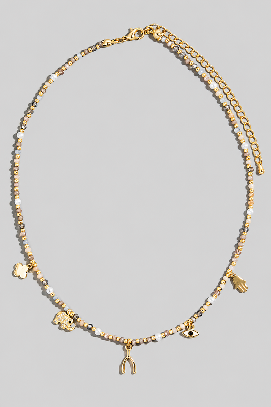 Lucky Charm Beaded Necklace