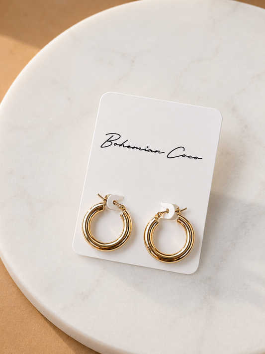 The Everly Gold Hoops
