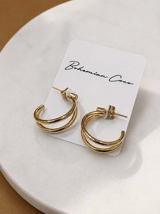 Capri Double Hoops