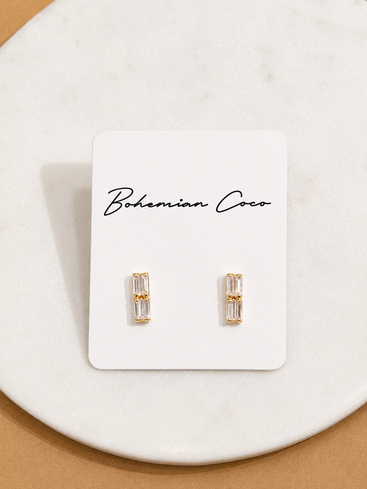 Rhinestone Tower Studs