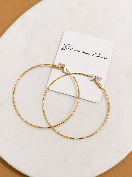 Marina Large Skinny Hoops