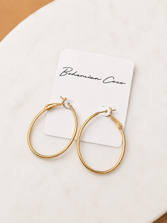 Ocean Mist Teardrop Hoops