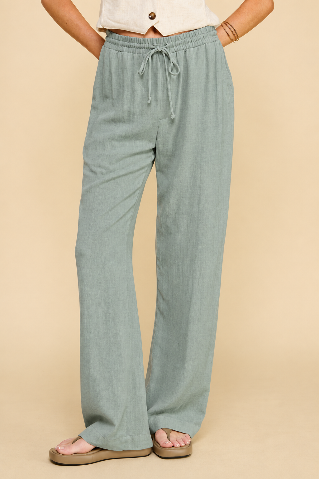 Evergreen Linen Pants