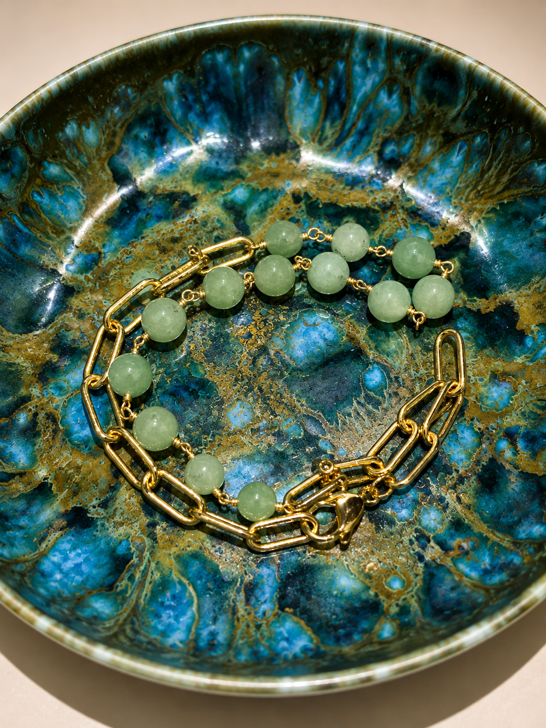 Jade Chain Link Necklace