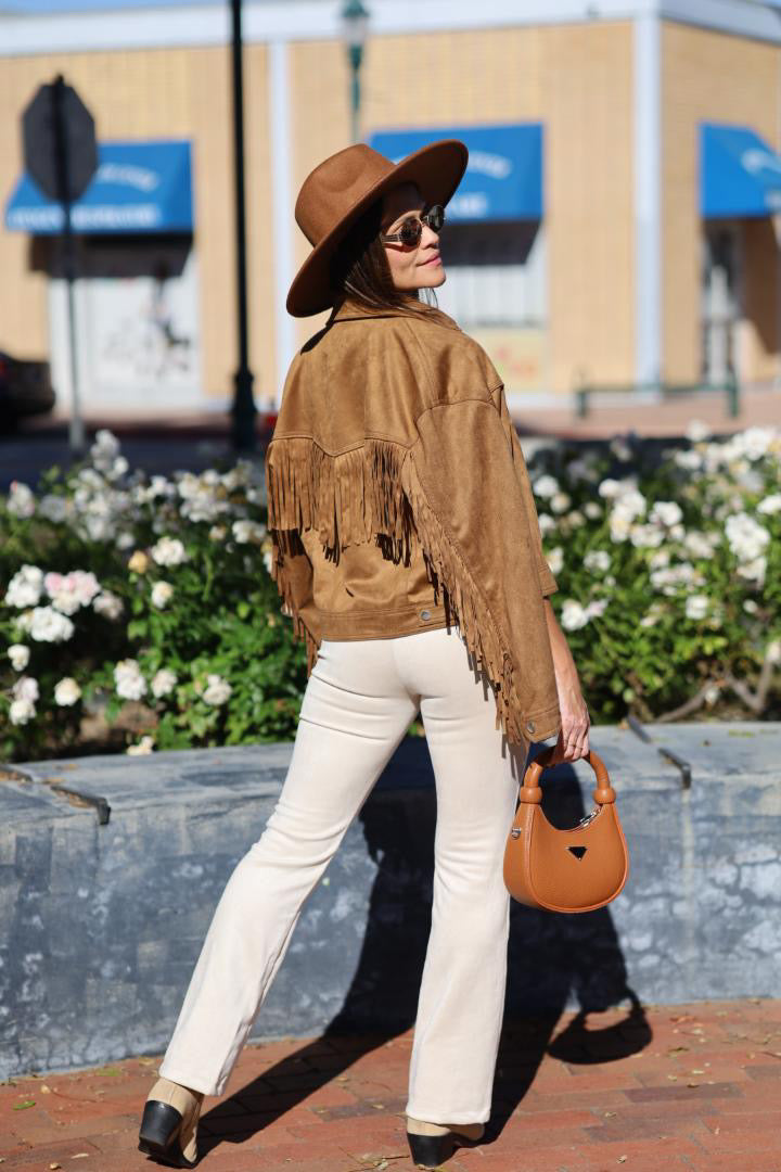 Fall in Love Fringe Suede Cropped Jacket
