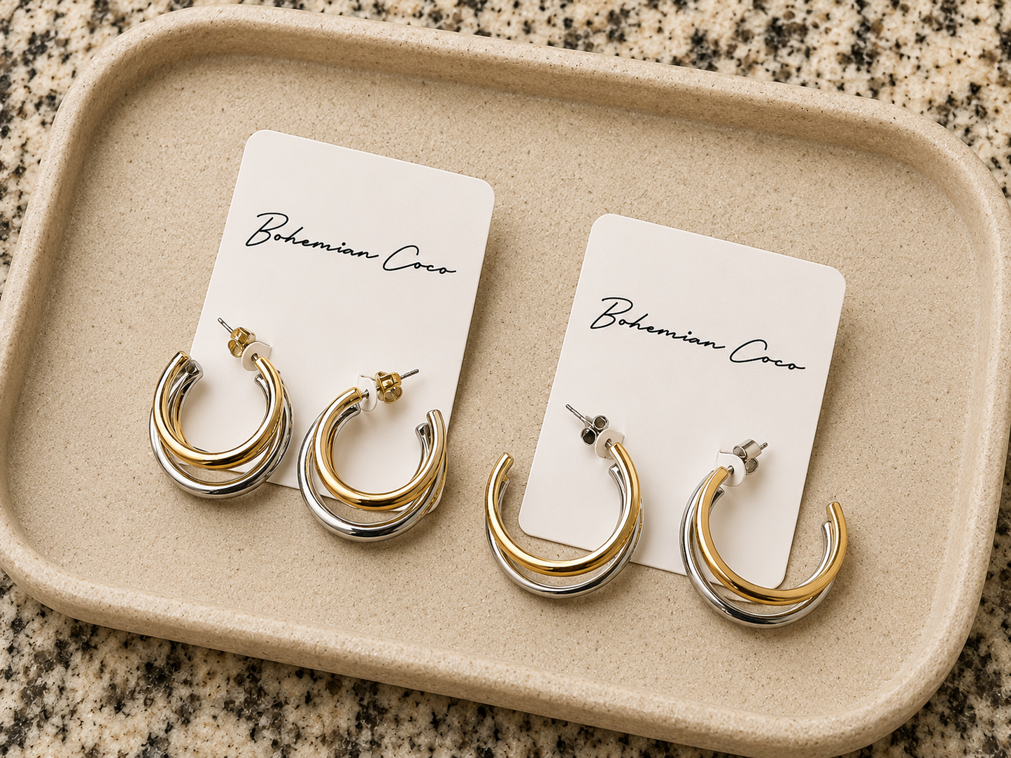Luma Triple Hoop Earrings