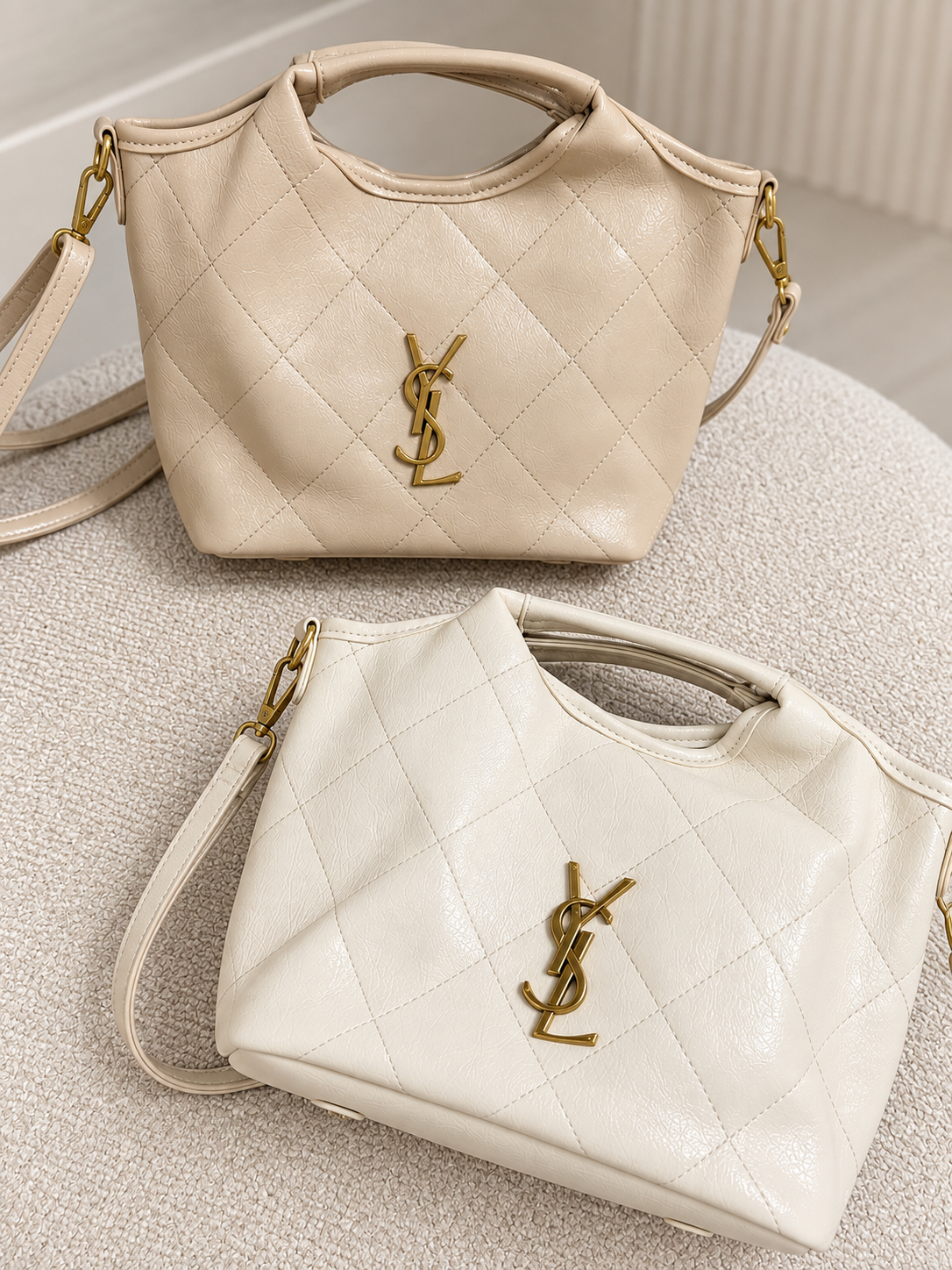 Luxe Shearling Top Handle Handbag