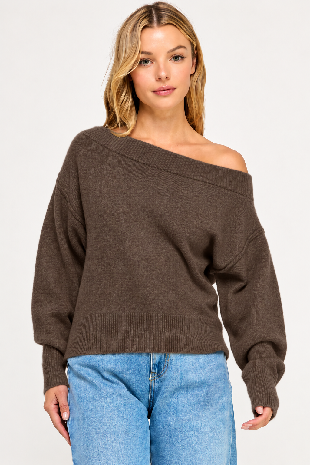 Cozy Off-Shoulder Knit Sweater