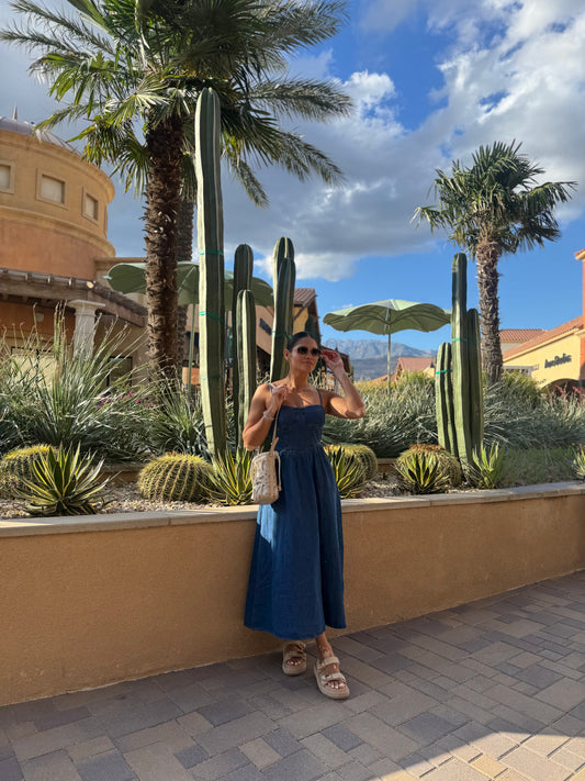 Summer Sweetheart Denim Midi Dress