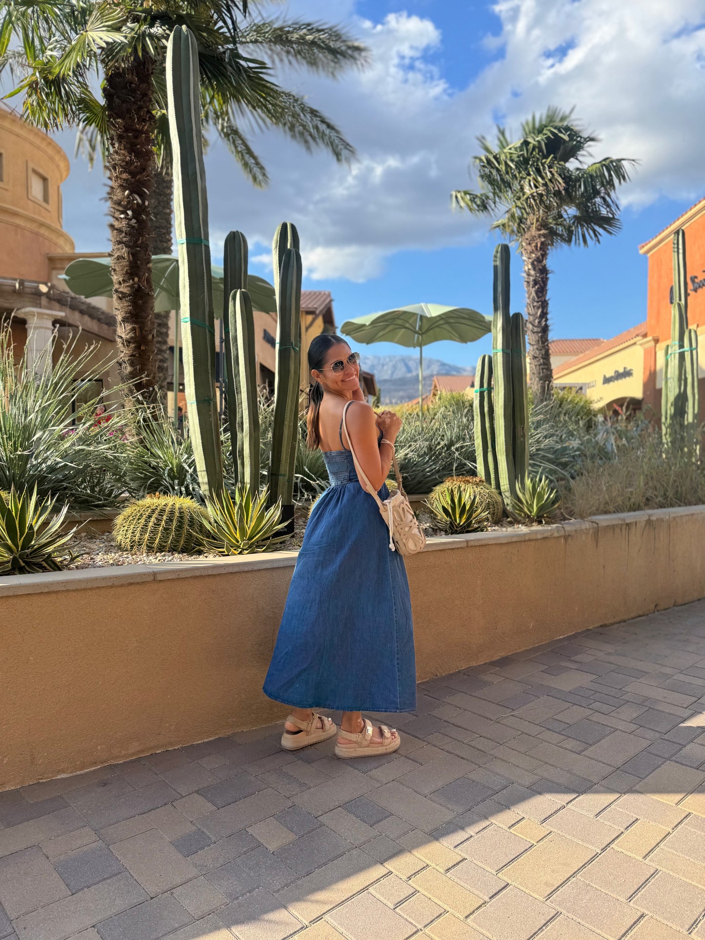 Summer Sweetheart Denim Midi Dress