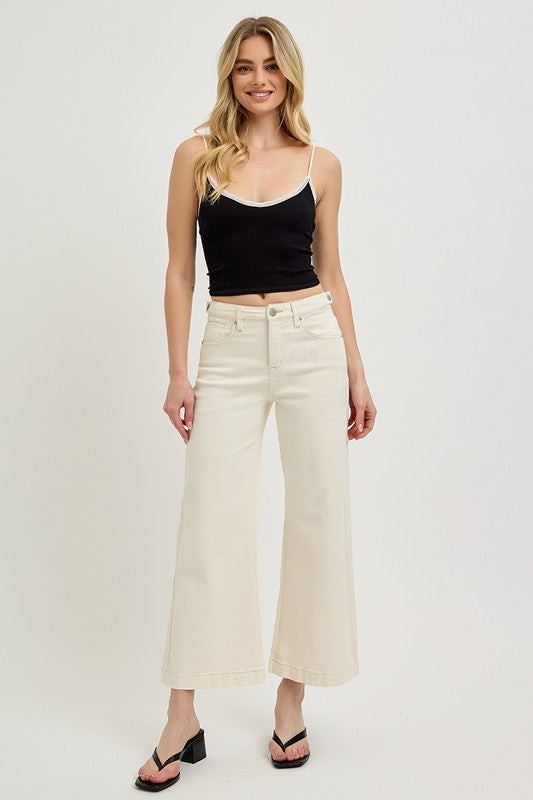 Cream Dream Wide Leg Jeans