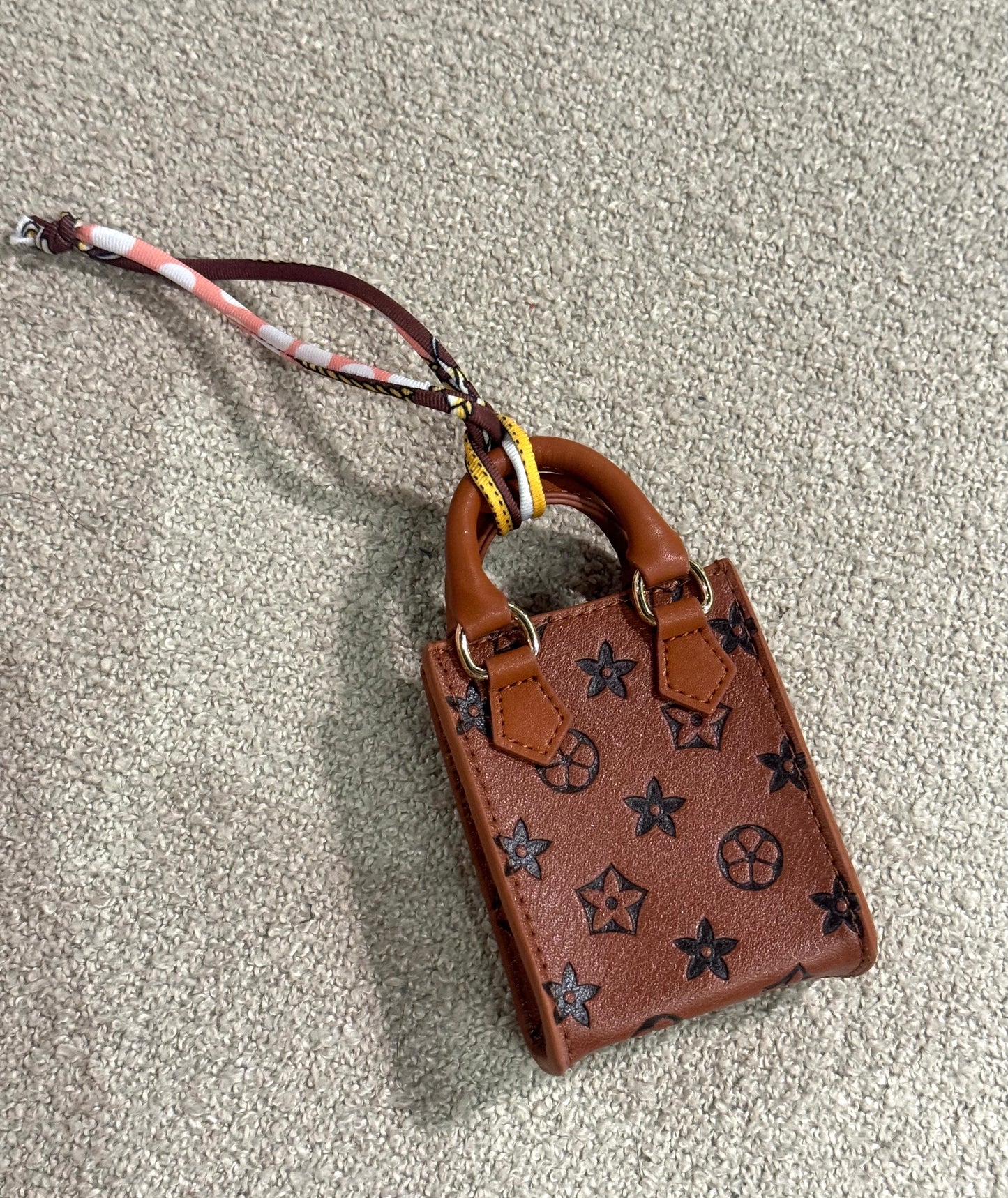 Multi Faux Leather Bag Charm