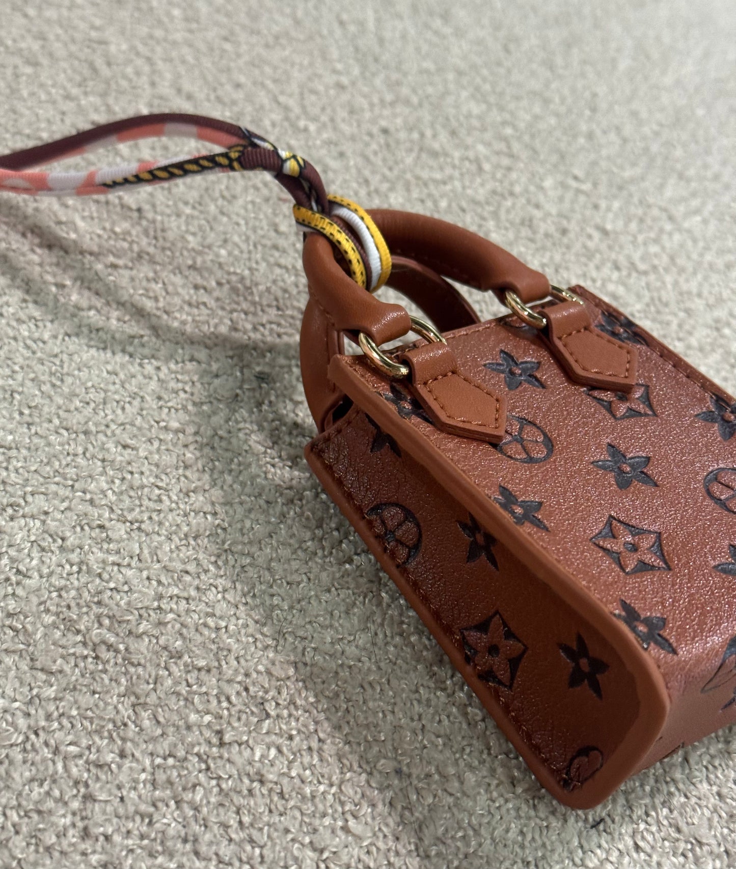 Multi Faux Leather Bag Charm