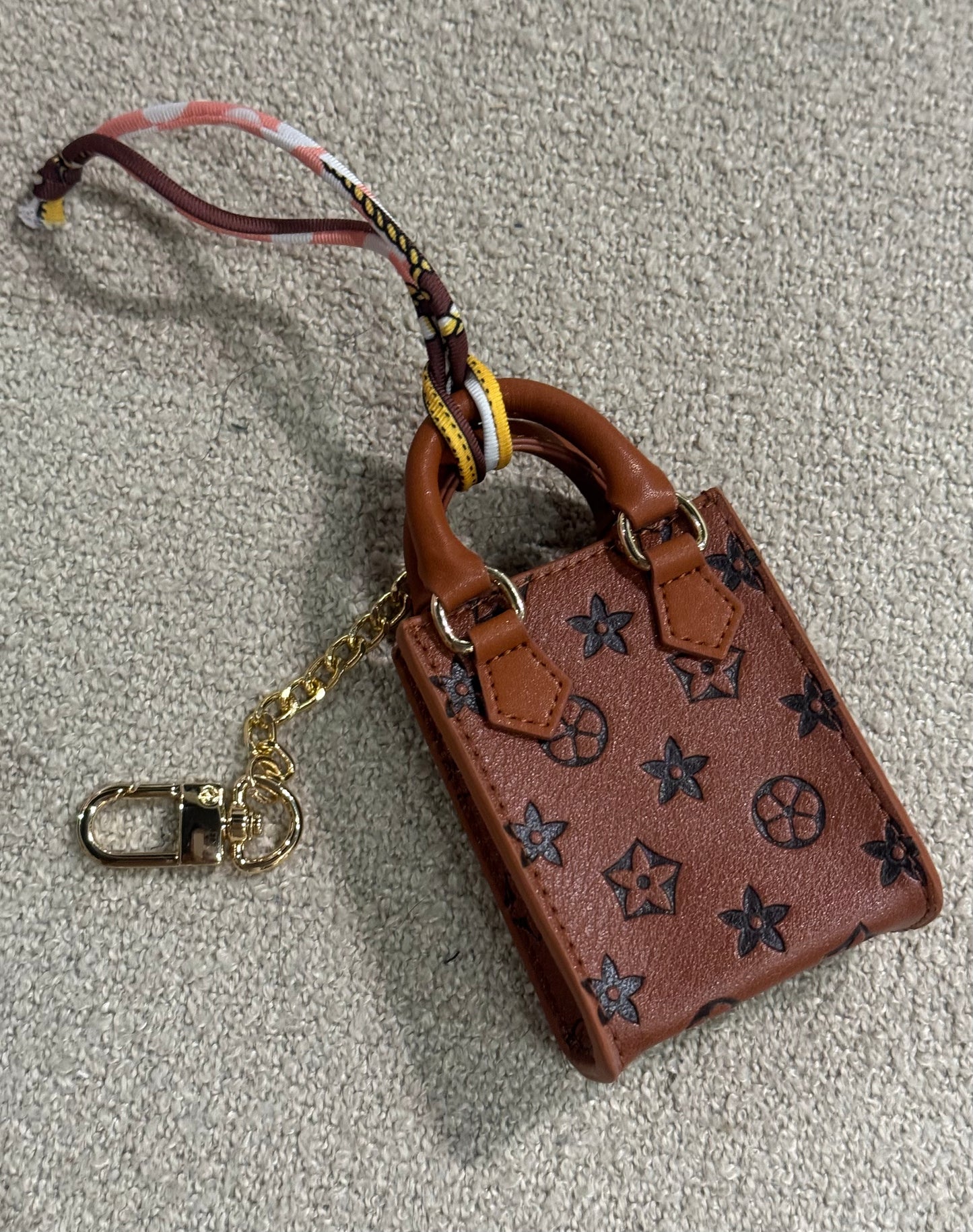 Multi Faux Leather Bag Charm