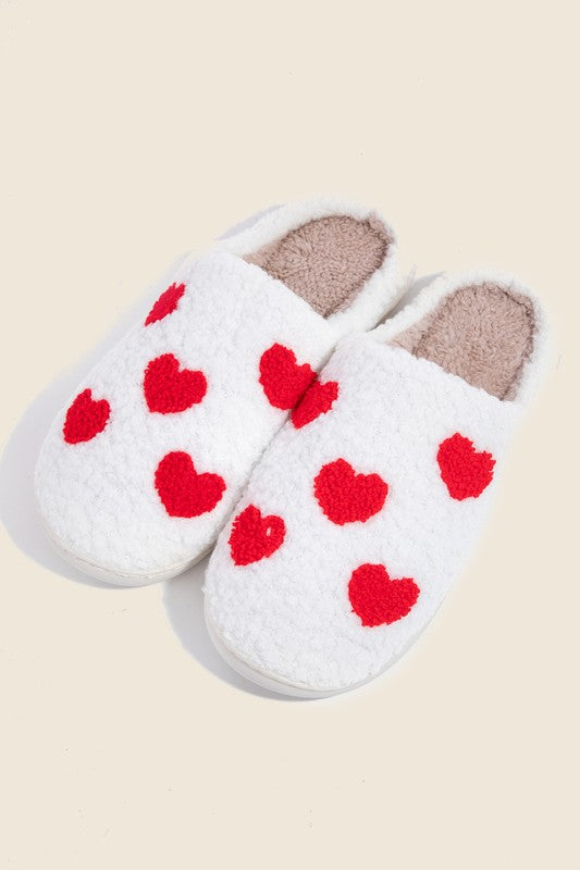 Red Hearts Slippers