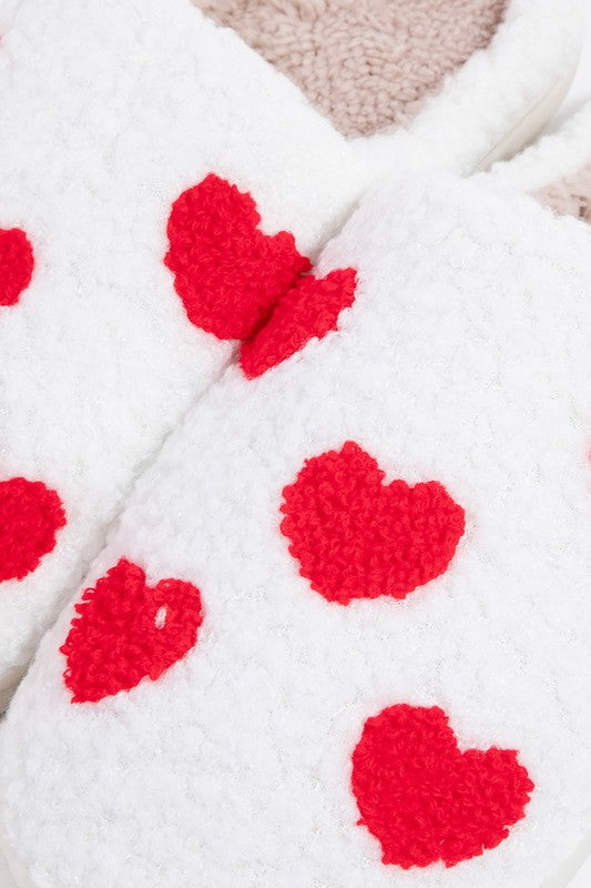 Red Hearts Slippers