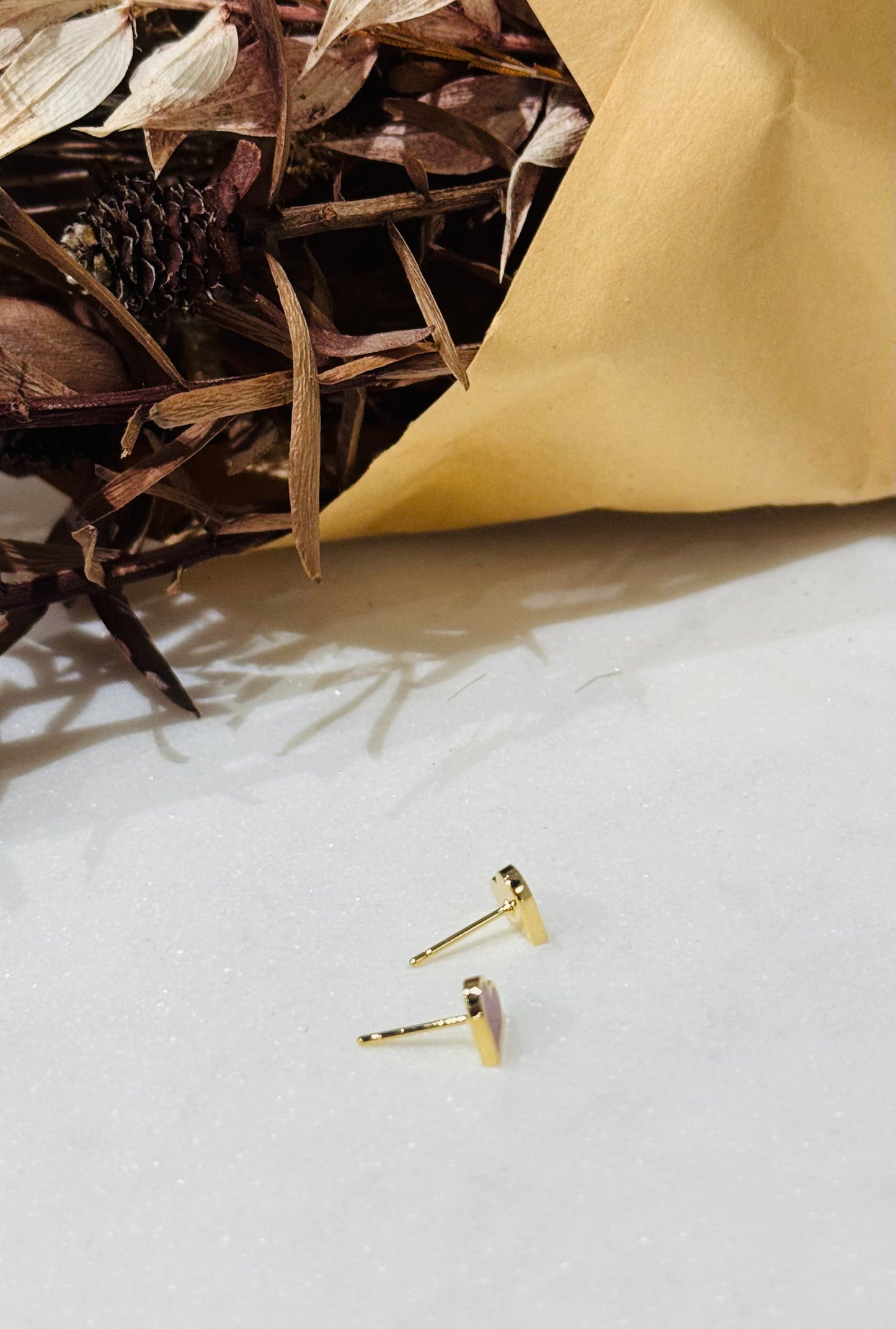 Pretty Pink Mini Heart Studs