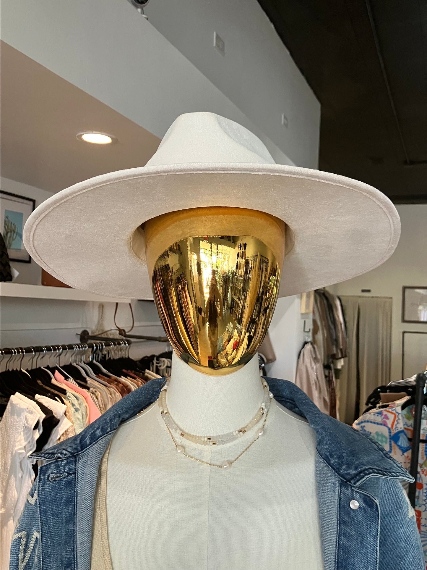 Wide Brim Belt Cowboy Hat