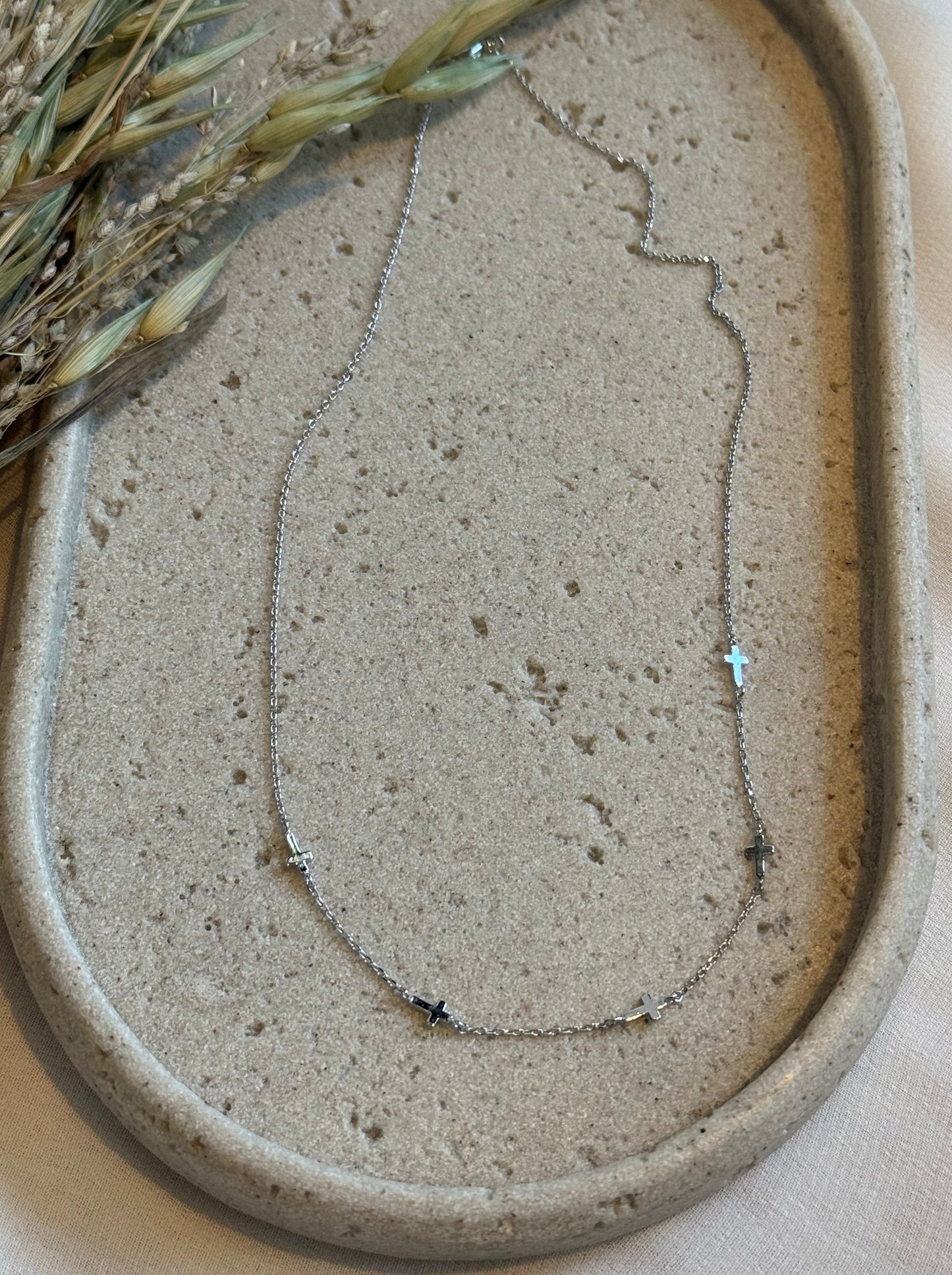 Gold Dipped Dainty Cross Necklace