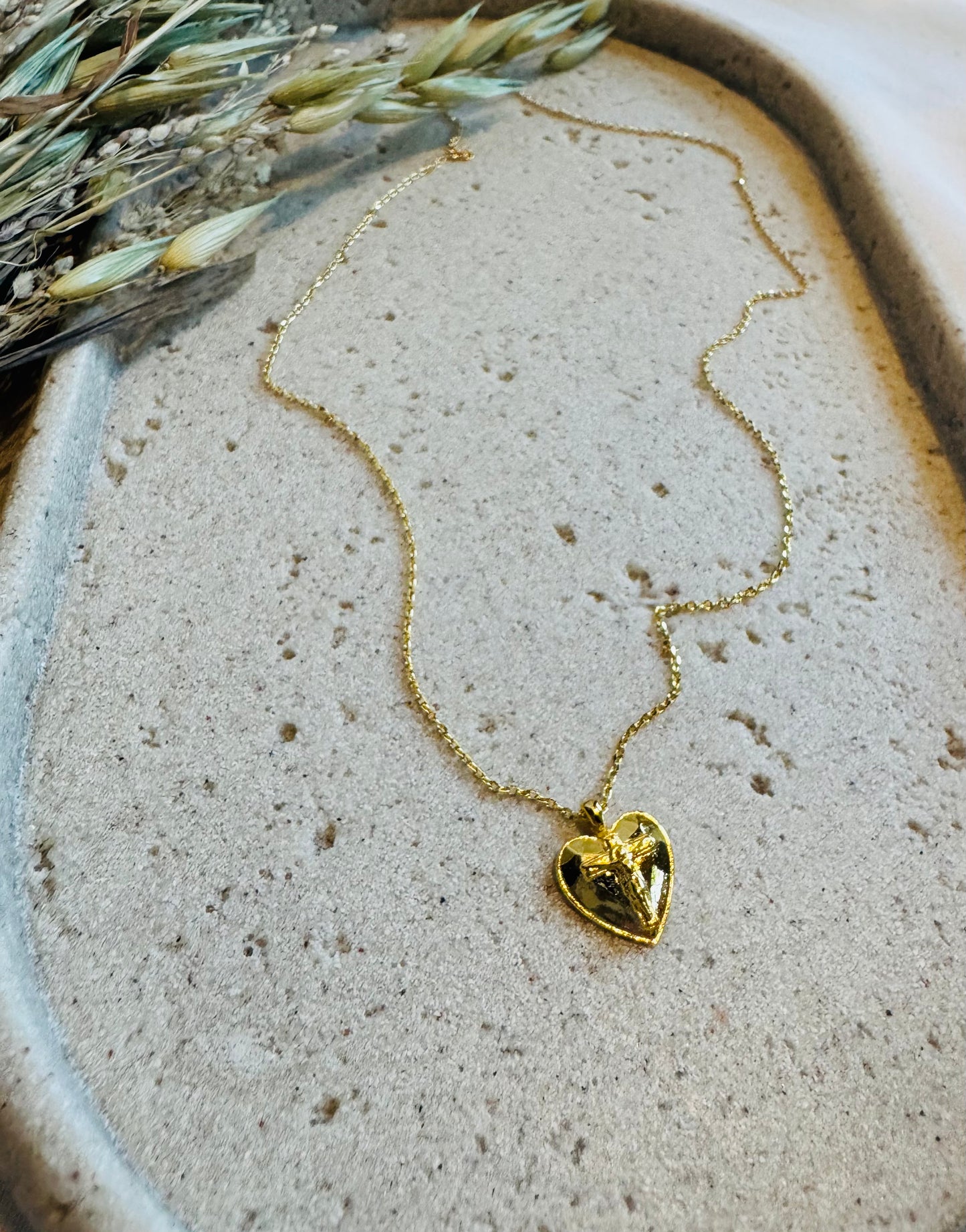 Cross Heart Pendant Necklace