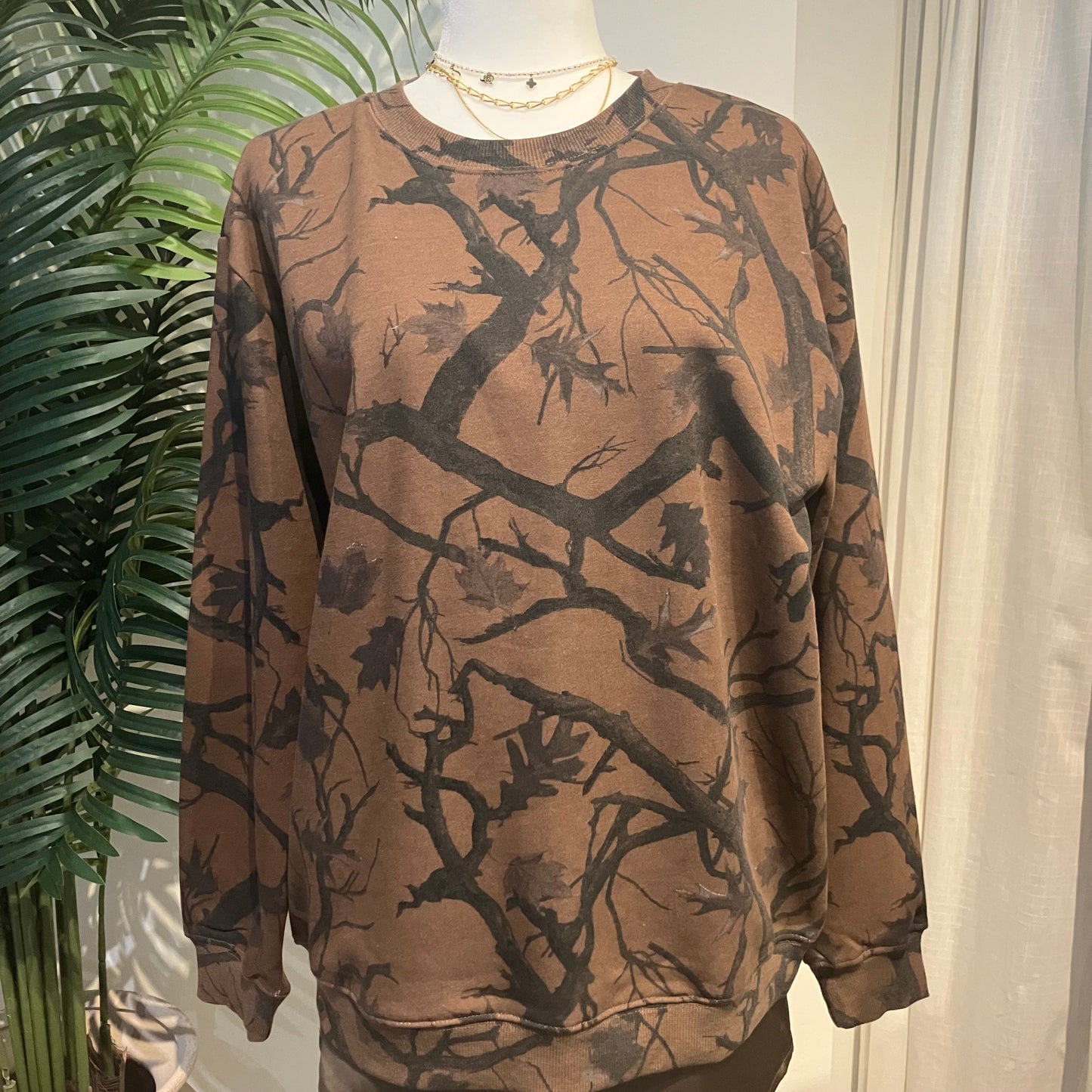 Living Proof of a Loving God Camo Crewneck