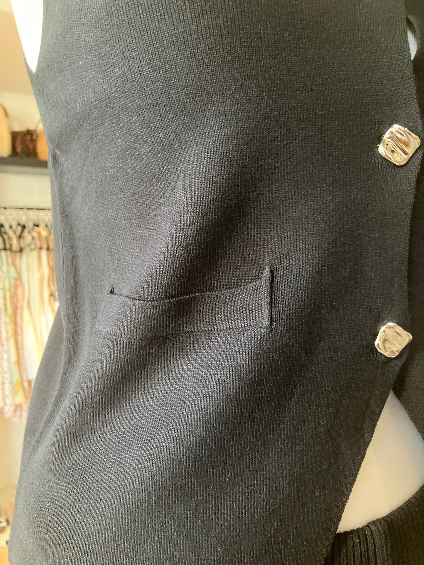 Sleek Black Chic Vest