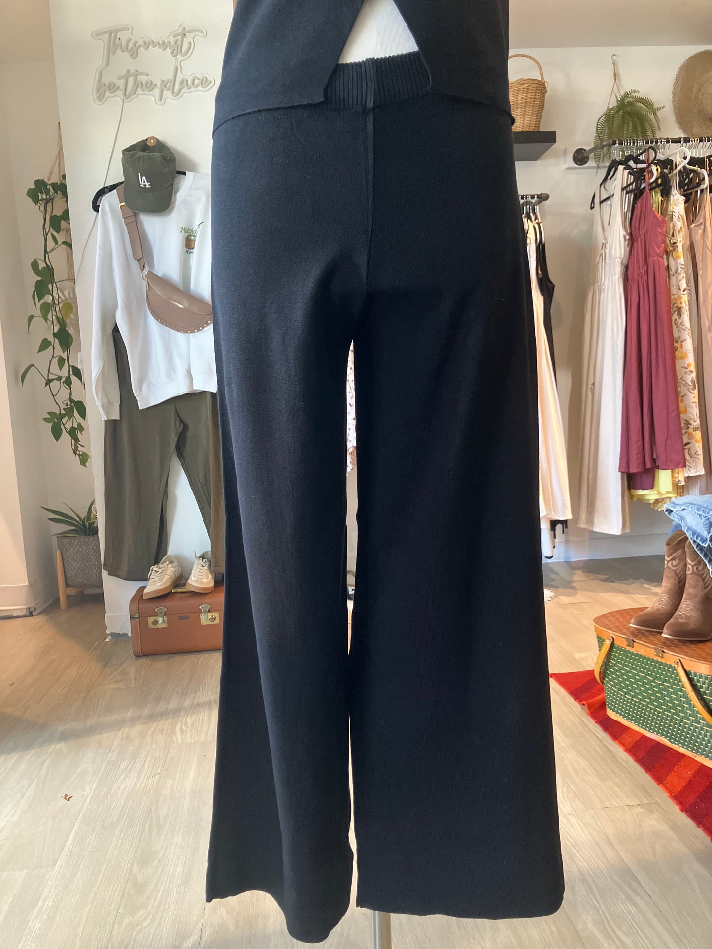 Sleek Black Chic Pants